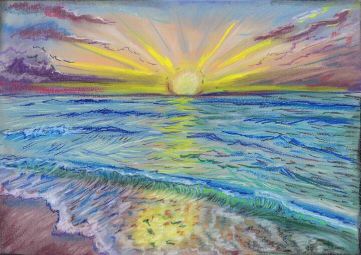 "His Majesty - Dawn" başlıklı Resim Svetlana Gudilova tarafından, Orijinal sanat, Pastel