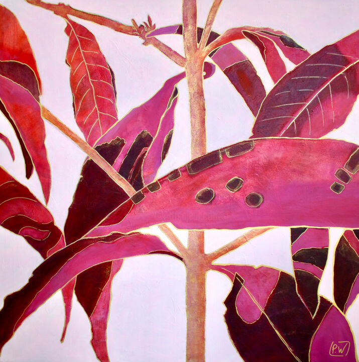 The butterfly bush Painting, 31.5x31.5 in
