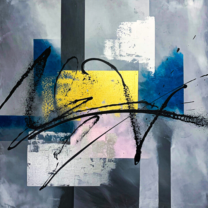 Peinture intitulée "Réflexion" par Julien Guénard, Œuvre d'art originale, Acrylique