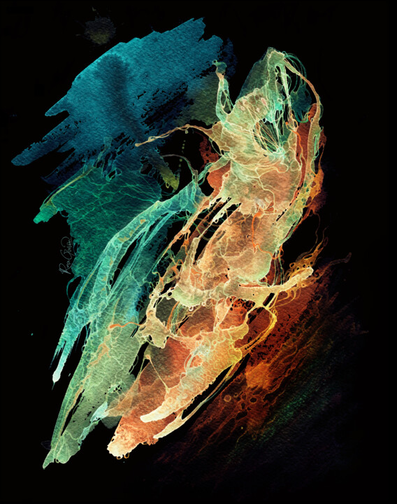 Demonic vision. Nocturno 绘画, 28.7x23.6 in
