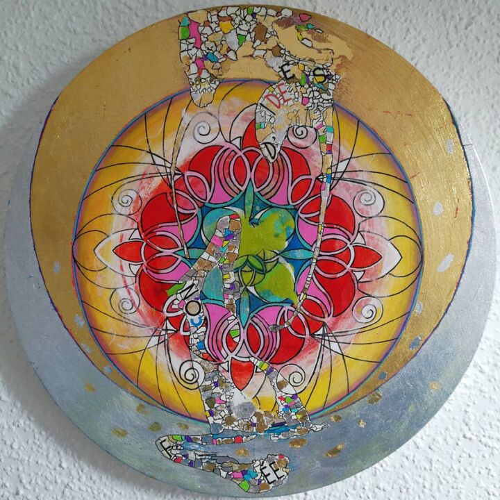 Painting titled "Fée Con D'Idées" by Christel Totté, Original Artwork, Ink