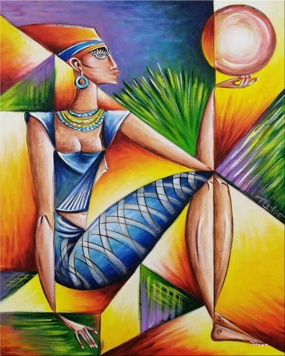 Woman Chillout #M60 绘画, 19.7x15.8 in