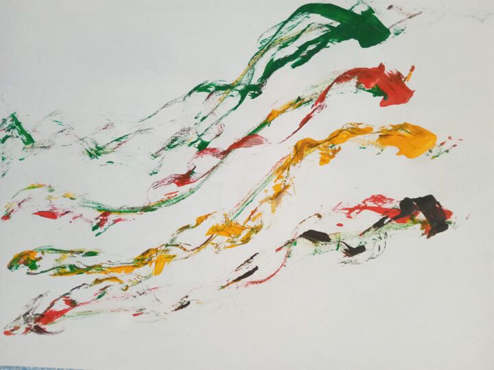 Пловцы.. 图画, 15.4x7.9 in