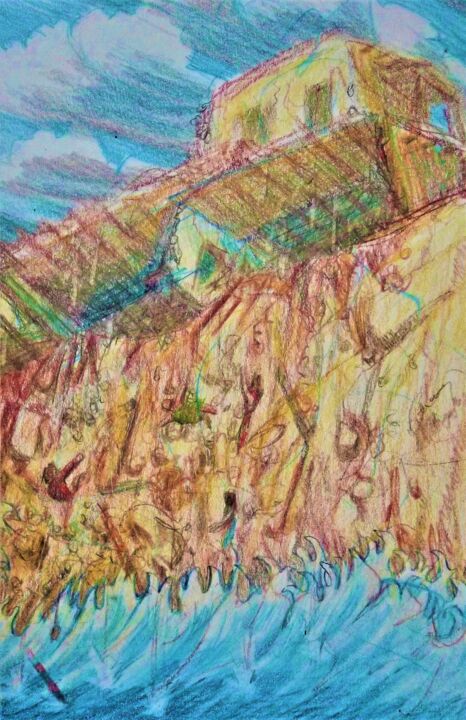 The House built upon the Sand 图画, 8x6 in
