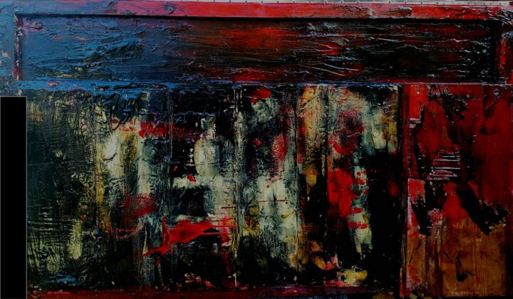 Pintura titulada "The Dark Dimension…" por Alexey Nickolay, Obra de arte original, Oleo Montado en Bastidor de camilla de ma…