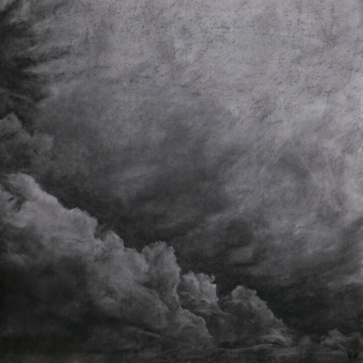Drawing titled "MADE IN CHINA" by Jean-Louis Crudenaire, Original Artwork, Charcoal
