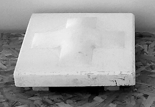 Sculpture intitulée "Volume Courbe O2" par Marcel Mariono, Œuvre d'art originale, Plâtre