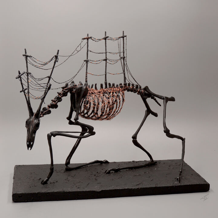 Fulkorn, dieu de l'électricité et de la lumière 雕塑, 12.6x15.6 in
