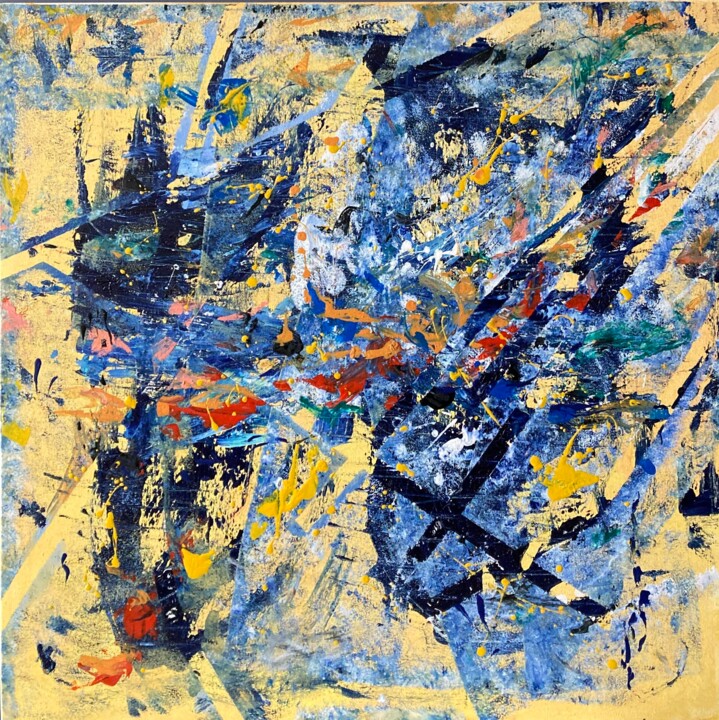 В РИТМЕ СОВРЕМЕННОСТИ. ТЕМП. 绘画, 23.6x23.6 in