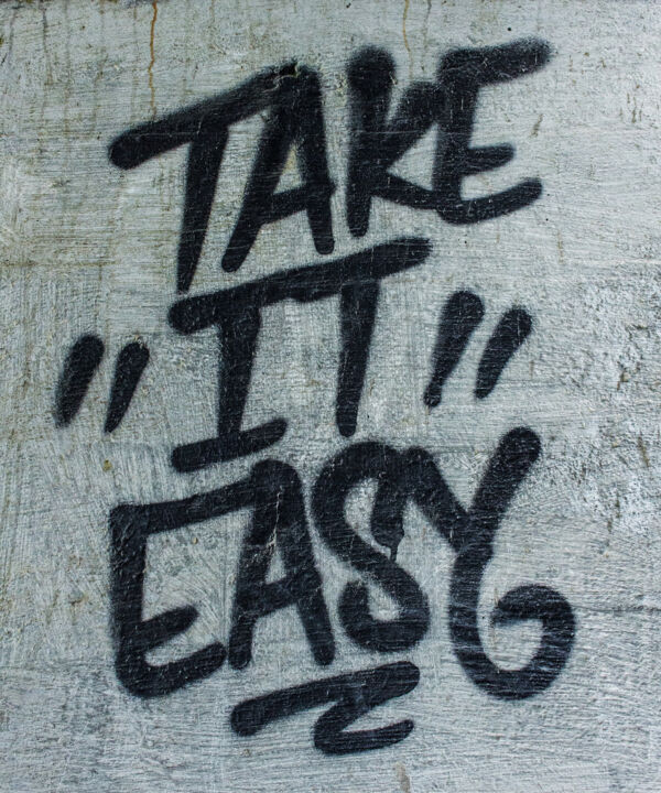 Take It Easy Graffiti Spray Paint Urban Wall 绘画, 24x20 in