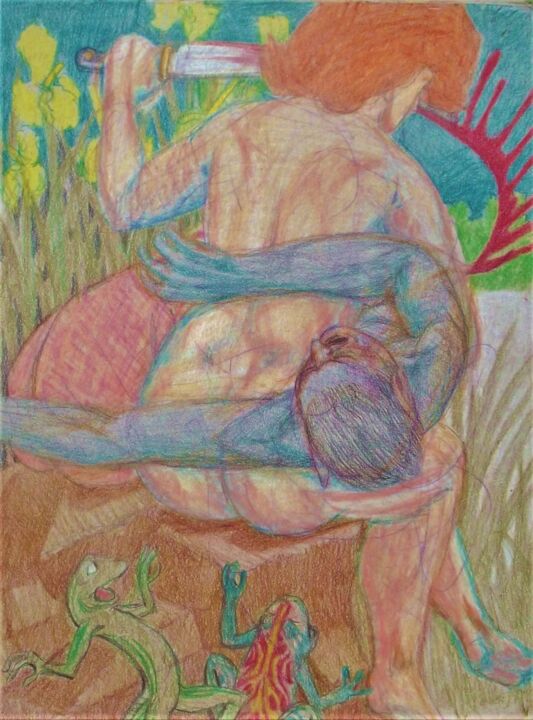 Mab Punishes an Errant Imp 图画, 12x9 in