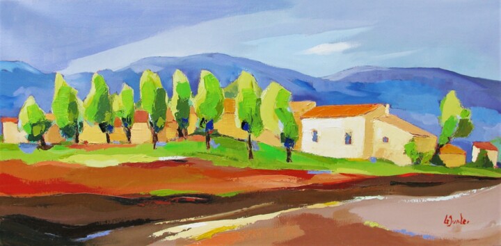 Peinture intitulée "Printemps dans le L…" par Jean-Noël Le Junter, Œuvre d'art originale, Huile Monté sur Châssis en bois