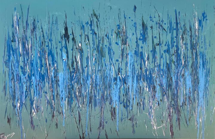 Painting titled "Un électrocardiogra…" by Corinne Garcia, Original Artwork, Acrylic