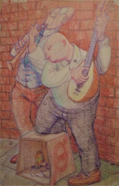 Street Music 2 图画, 17x11 in