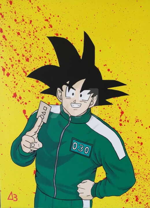 Goku squid game 绘画, 39.4x29.5 in