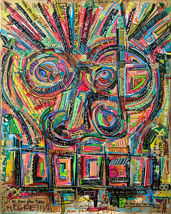 Man pa Nèg' ou 绘画, 19.7x15.8 in
