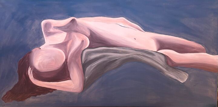 Painting titled "Une femme libérée" by Corinne Garcia, Original Artwork, Acrylic