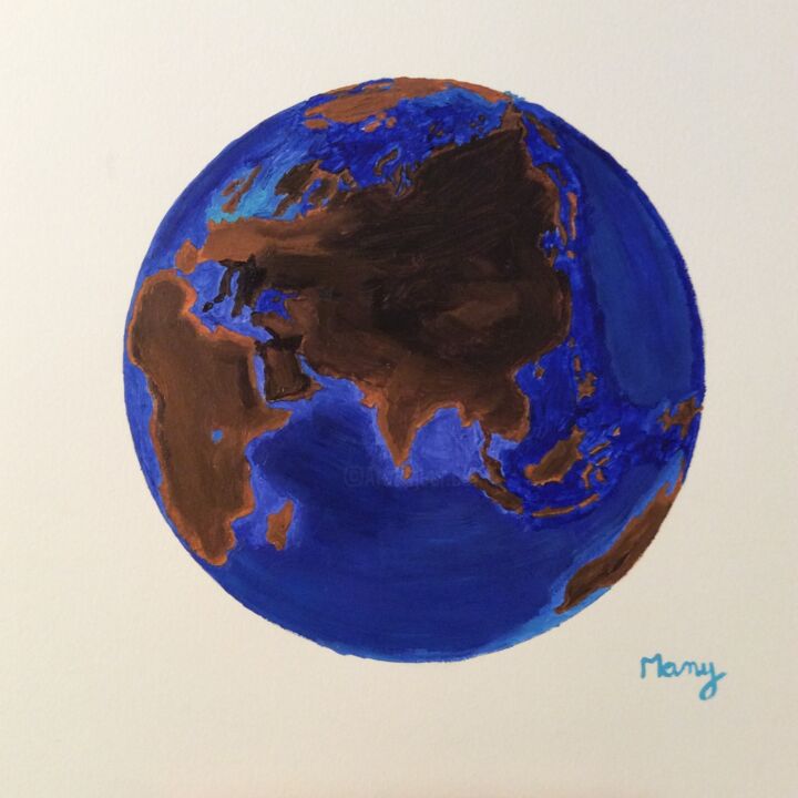 La belle Bleue 3 绘画, 18.5x18.5 in