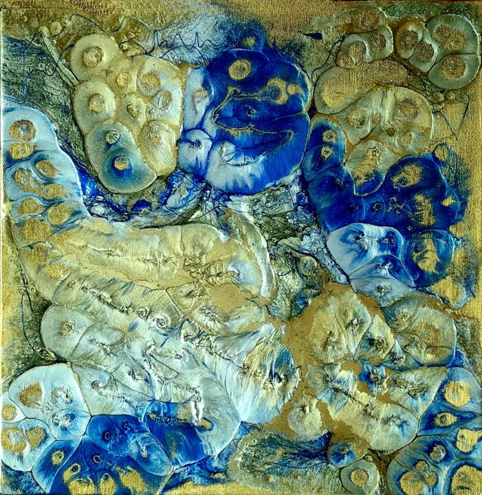 "Teutatès" 绘画, 19.7x19.7 in