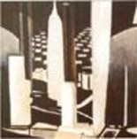 Schilderij getiteld "the city" door Peter T. De Valois, Origineel Kunstwerk