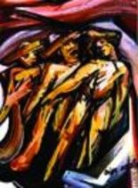 Pintura titulada "La huida" por Roberto Diaz Acosta, Obra de arte original
