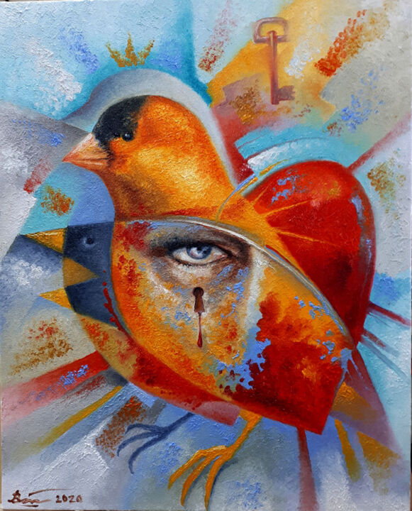 Bird soul inside 绘画, 19.7x15.8 in