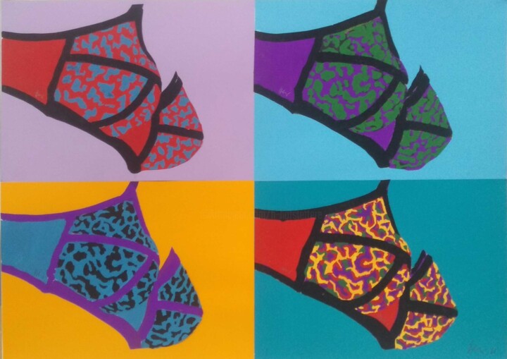 4 x BRA IV 绘画, 19.7x27.6 in