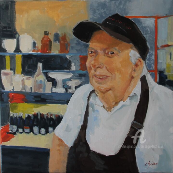 Peinture intitulée "Portrait de Louis d…" par Chéker, Œuvre d'art originale, Huile Monté sur Châssis en bois