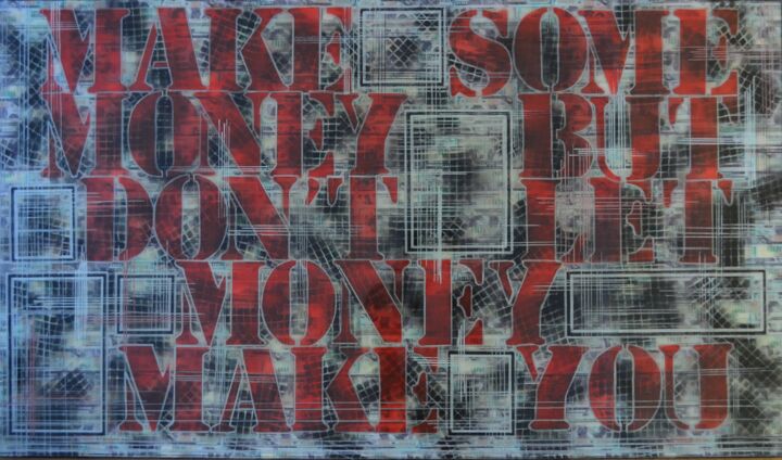 MAKE SOME MONEY #3 DOLLART 拼贴, 27.6x47.2 in