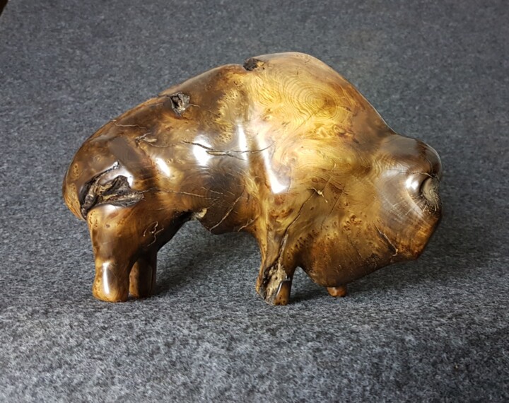Bison d'Amérique 雕塑, 7.1x9.8 in