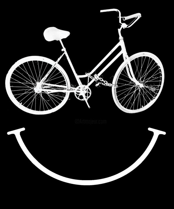Bike Bicycle Smile Smiley Face 绘画, 24x20 in
