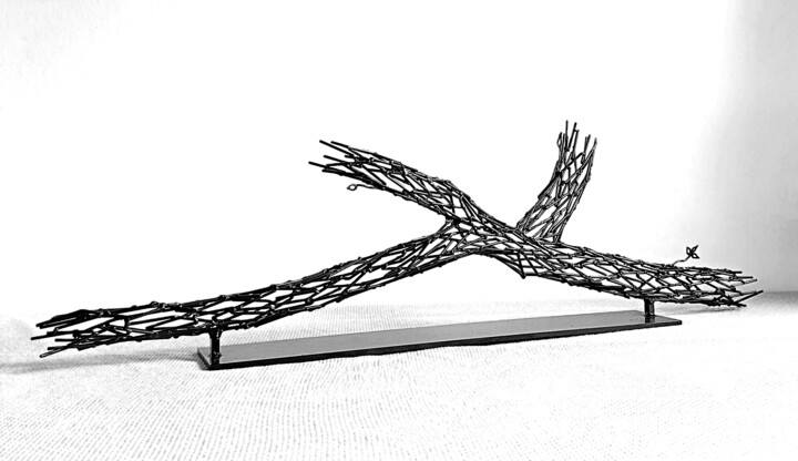 Sculpture titled "New Life - Life For…" by Albert Dura, Original Artwork, Metals