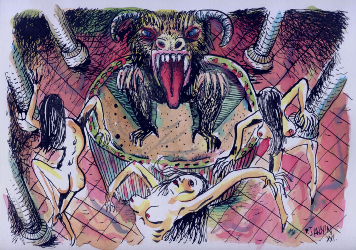 Le temple 图画, 8.3x11.7 in