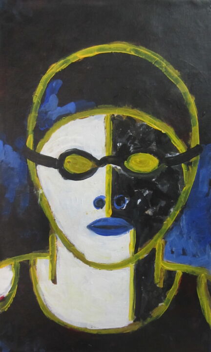 BLACK SWIMMER 绘画, 29.5x19.7 in