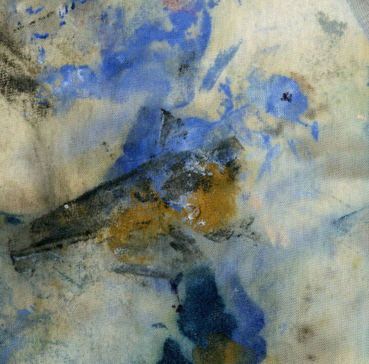 Bluebird 绘画, 4x4 in