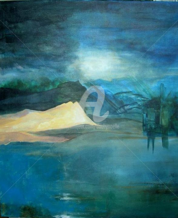 Peinture intitulée "labas" par Noëlle Dauby, Œuvre d'art originale
