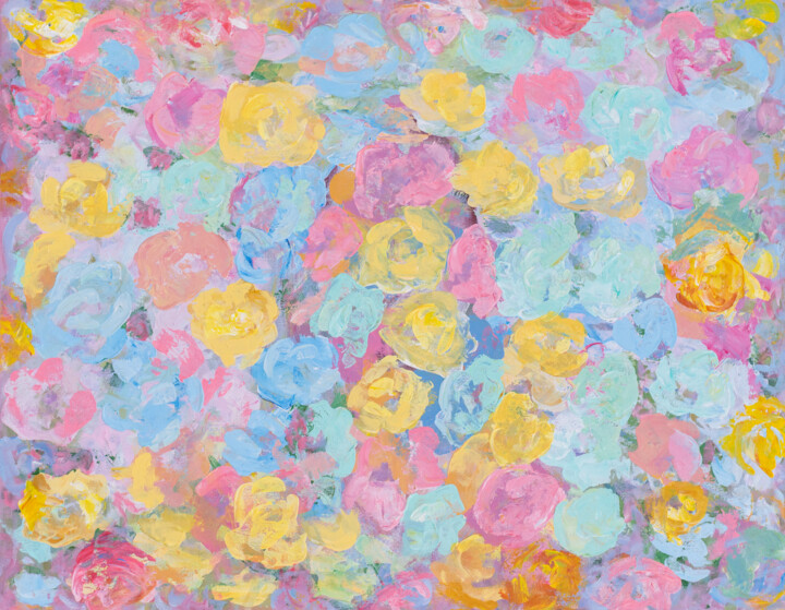 绘画 标题为“Rose Meditation. Wa…” 由Galina Vasiljeva, 原创艺术品, 丙烯