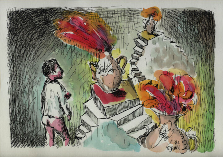 Donjon et pizzas 图画, 8.3x11.7 in
