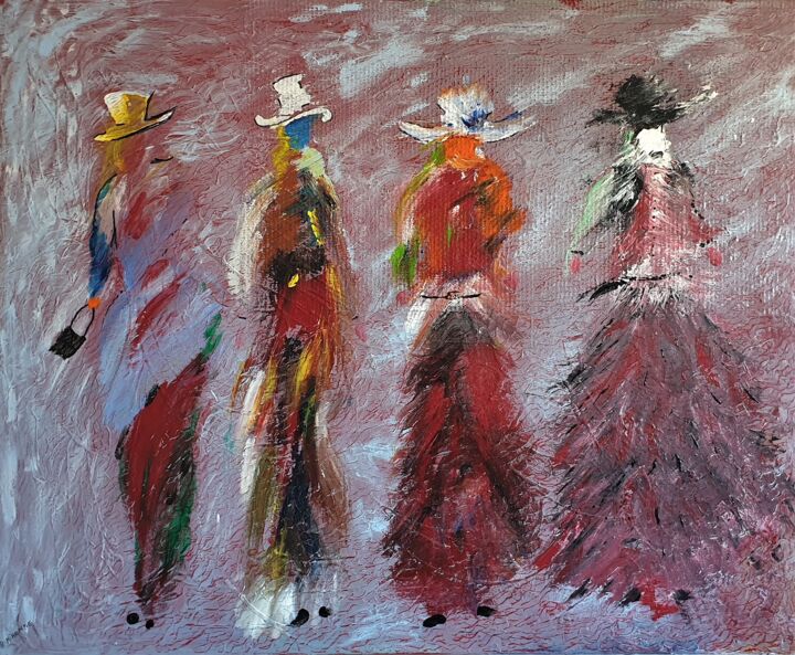 Défilé de mode 绘画, 31.9x39.4 in