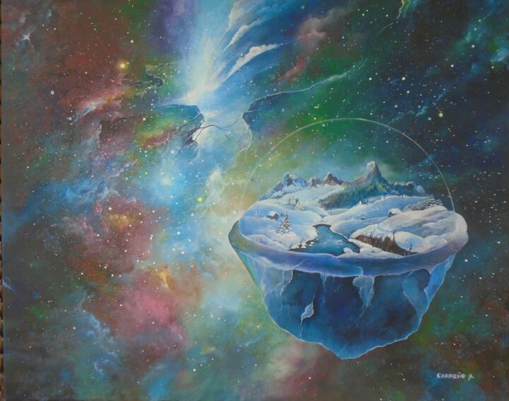Painting titled ""Confinement"" by Carreno Antonio" Le Peintre Des Étoiles", Original Artwork, Acrylic
