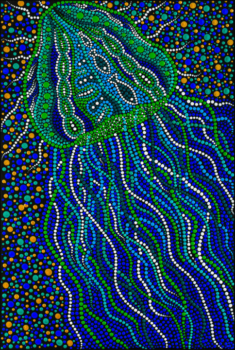 Jellyfish 绘画, 23.6x15.8 in