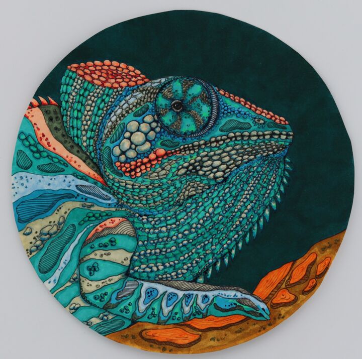 Сhameleon 1 图画, 7.8x7.8 in