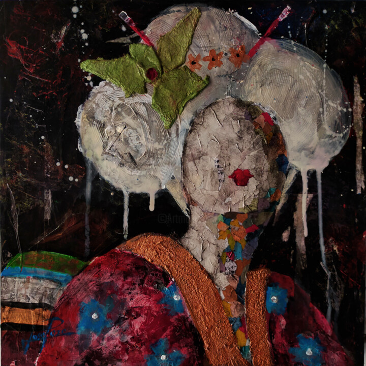 SERIE GEISHA 00040 绘画, 16.1x16.1 in