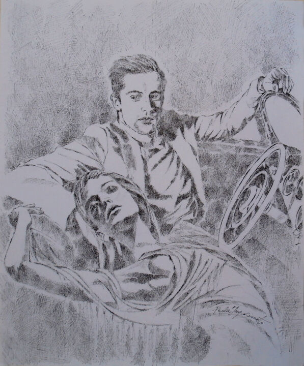 BEFORE THE DEPARTURE 图画, 15.8x13 in