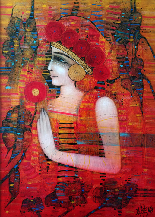 Peinture intitulée "Les souvenirs sont…" par Albena Vatcheva, Œuvre d'art originale, Huile Monté sur Carton