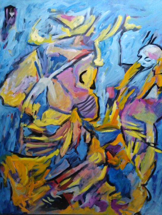 Peinture intitulée "Ofrenda a los dioses" par Javier López Villabrille, Œuvre d'art originale, Huile