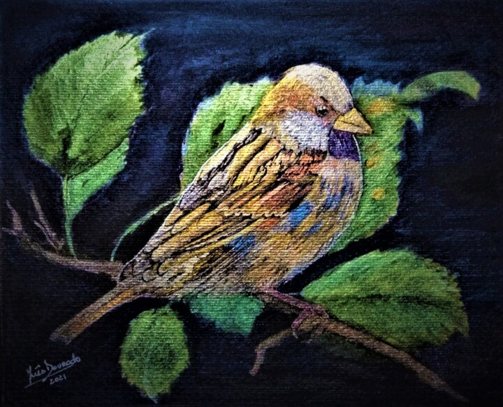 Pintaroxo Metálico 绘画, 7.2x8.8 in