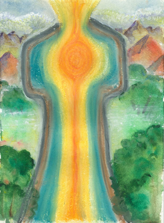 Power tower 绘画, 11.8x8.3 in