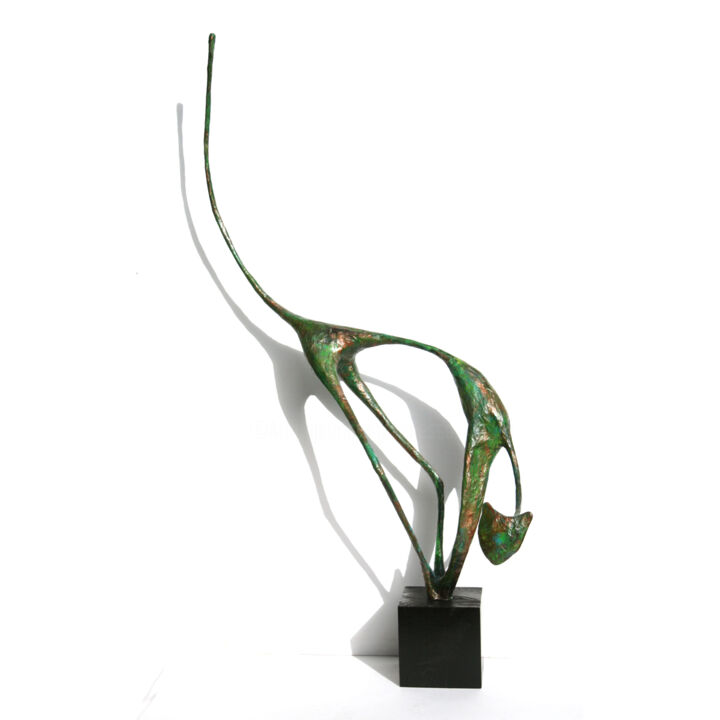 Chat géant, patine verte 雕塑, 35.4x23.6 in