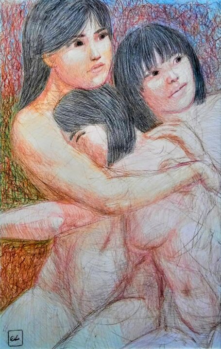 Comforters 图画, 17x11 in